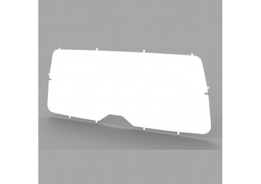 Van Rear Window Guard TAILGATE BLANK (WITH WIPER) - WHITE - VW T6 2015 on