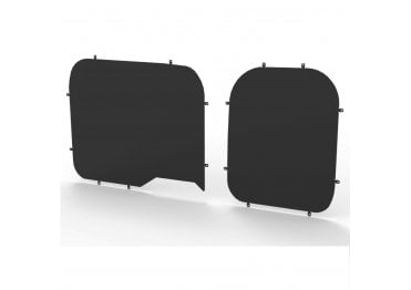 Van Rear Window Guard TWIN DOOR BLANKS - BLACK - Vauxhall Combo 2012 > 2018