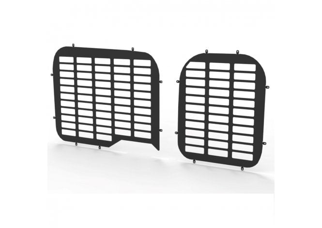 Hubb Systems Van Rear Window Guard TWIN DOOR GRILLES - BLACK - Vauxhall Combo 2012  class=