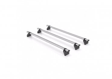 KammBar Fleet Roof Bars - 3 Steel Bars - Fixed and T-Track - VW T5 Transporter 2002 > 2015 - L1H1 / L2H1