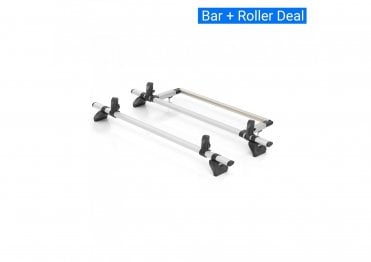 KammBar Pro Roof Bars + Roller - 2 Aluminium Bars - Citroen Dispatch 2007 > 2016 - L1H1 / L2H1 Tailgate