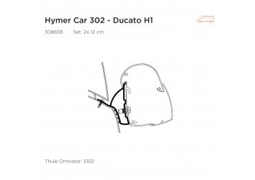 Adapter 5102 - Hymer Car 302 - Ducato L1/H1 (Set: 2x 12cm)