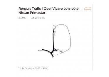 Renault Trafic 2014 on Adapter SWB/LWB (Set: 2x 50cm)