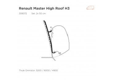 Vauxhall Movano 2010 on High Roof H3 Adapter (Set: 2x 50cm)