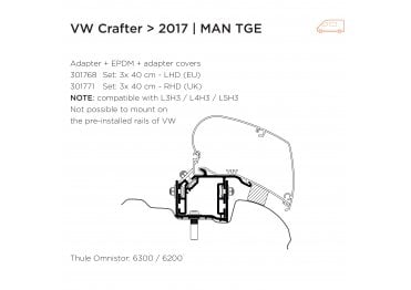 VW Crafter 2017 on Adapter (RHD H3)