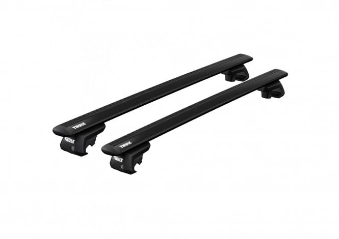 Thule WingBar EVO Black Roof Bars - VW Tiguan  SUV 16- (Raised Rails)