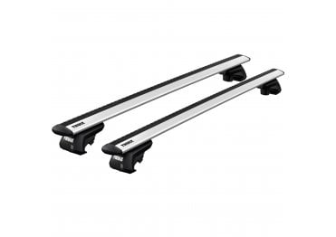 Thule WingBar EVO Silver Roof Bars - VW Caddy Maxi 5-dr Van 08-15 (Raised Rails)