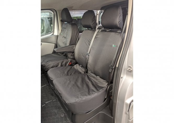 Town and Country Tailored Double Passenger Seat Cover (Fixed) - Nissan NV300/Primastar 2014on - Black
