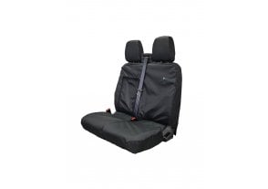 Tailored Double Passenger Seat Cover - Ford Transit Custom 2013on - Black
