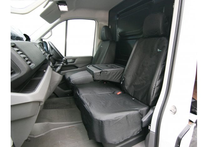 Town and Country Tailored Front Seat Cover Set (Folding) - VW Crafter 2017on - Black
