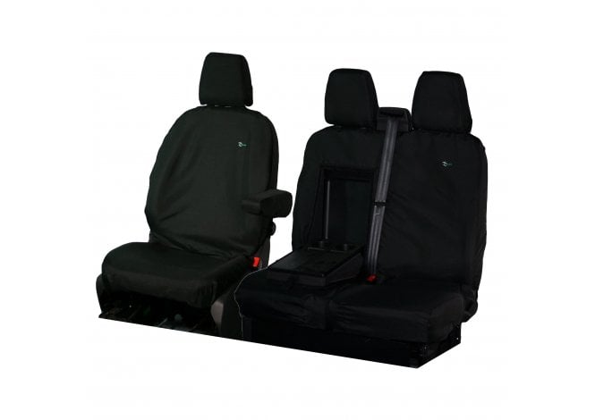 Town and Country Tailored Front Seat Cover Set - Ford Transit Custom 2013on - Black