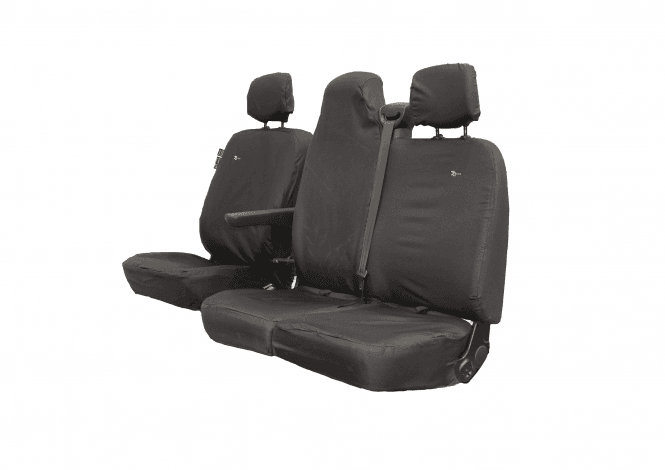 Town and Country Tailored Front Seat Cover Set (Twin Double) - Vauxhall Movano 2010on - Black