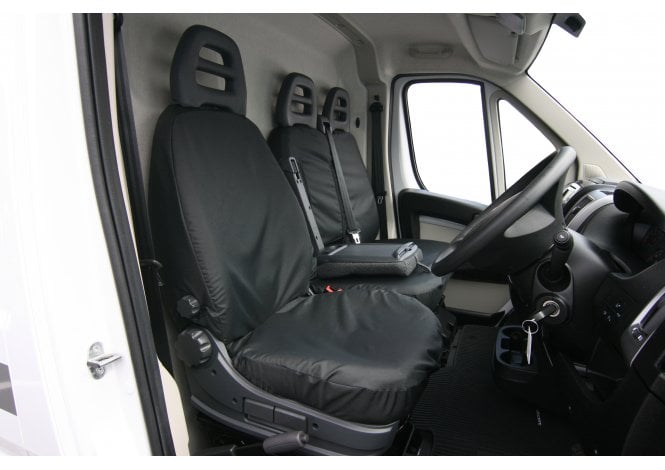 Town and Country Tailored Single Front Seat Cover - Peugeot Boxer 2006on - Black