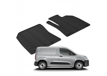 Van Tailored Rubber Mats - Peugeot Partner Van 2019 on (twist fixation)